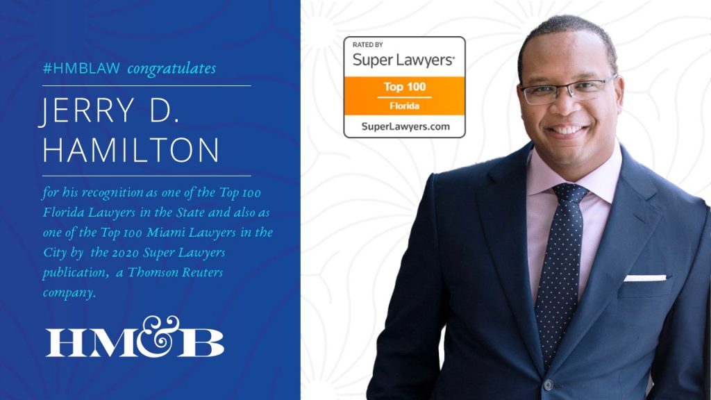 Super Lawyers Listed Jerry D. Hamilton as One of the Top 100 Florida